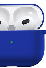 BASEY. Case Geschikt voor AirPods 3 Hoesje Siliconen Hoes Cover - Hoes Geschikt voor Apple AirPods 3 Case Siliconen - Donkerblauw