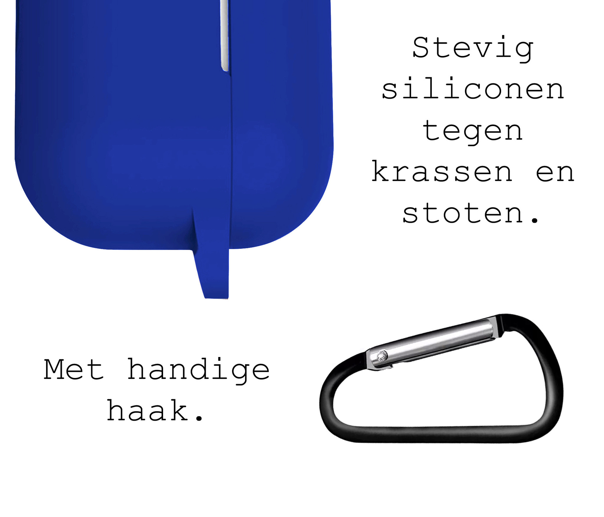BASEY. Case Geschikt voor AirPods 3 Hoesje Siliconen Hoes Cover - Hoes Geschikt voor Apple AirPods 3 Case Siliconen - Donkerblauw