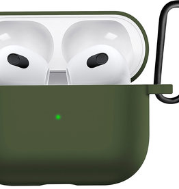 BASEY. BASEY. Siliconen Hoesje Voor Apple AirPods 3 - Donkergroen