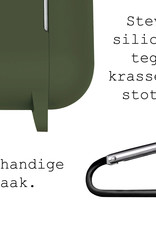 BASEY. Case Geschikt voor AirPods 3 Hoesje Siliconen Hoes Cover - Hoes Geschikt voor Apple AirPods 3 Case Siliconen - Donkergroen