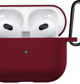 BASEY. BASEY. Siliconen Hoesje Voor Apple AirPods 3 - Donkerrood
