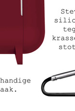 BASEY. Case Geschikt voor AirPods 3 Hoesje Siliconen Hoes Cover - Hoes Geschikt voor Apple AirPods 3 Case Siliconen - Donkerrood