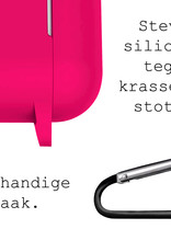 BASEY. Case Geschikt voor AirPods 3 Hoesje Siliconen Hoes Cover - Hoes Geschikt voor Apple AirPods 3 Case Siliconen - Donkerroze
