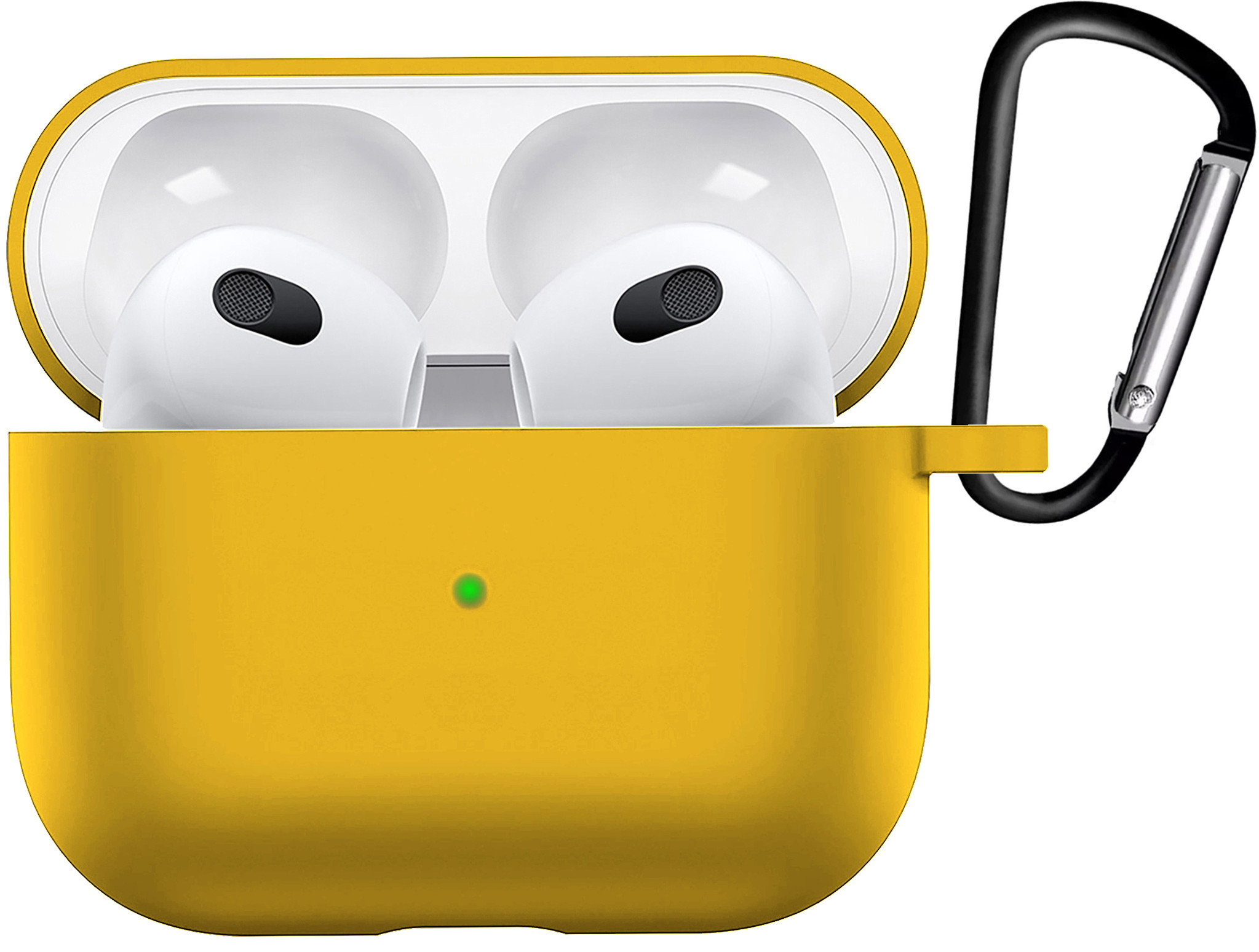 BASEY. Case Geschikt voor AirPods 3 Hoesje Siliconen Hoes Cover - Hoes Geschikt voor Apple AirPods 3 Case Siliconen - Geel