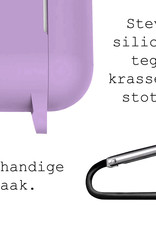 BASEY. Case Geschikt voor AirPods 3 Hoesje Siliconen Hoes Cover - Hoes Geschikt voor Apple AirPods 3 Case Siliconen - Lila
