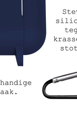 BASEY. Case Geschikt voor AirPods 3 Hoesje Siliconen Hoes Cover - Hoes Geschikt voor Apple AirPods 3 Case Siliconen - Marineblauw
