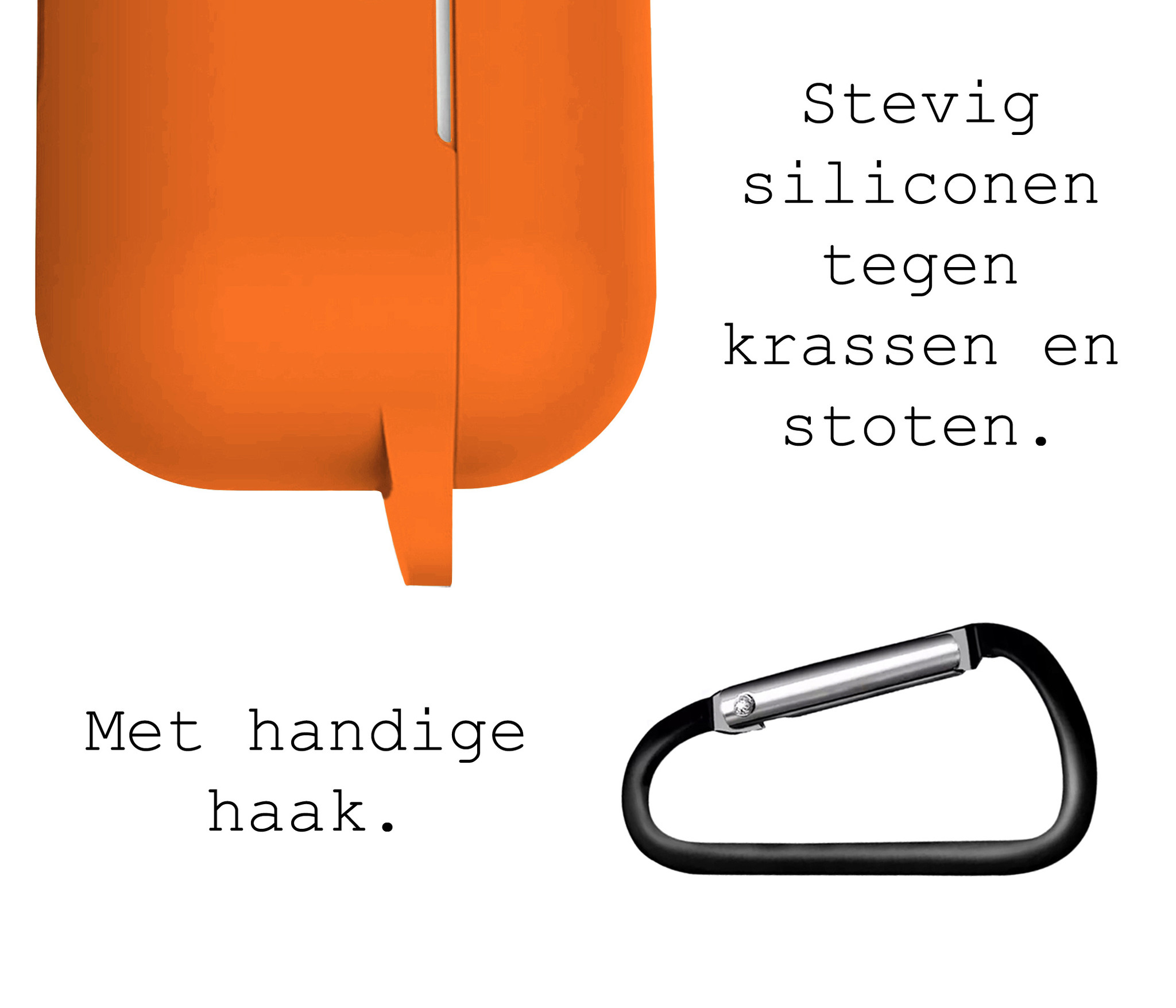 BASEY. Case Geschikt voor AirPods 3 Hoesje Siliconen Hoes Cover - Hoes Geschikt voor Apple AirPods 3 Case Siliconen - Oranje