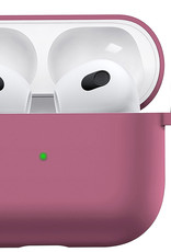 BASEY. Case Geschikt voor AirPods 3 Hoesje Siliconen Hoes Cover - Hoes Geschikt voor Apple AirPods 3 Case Siliconen - Oud roze