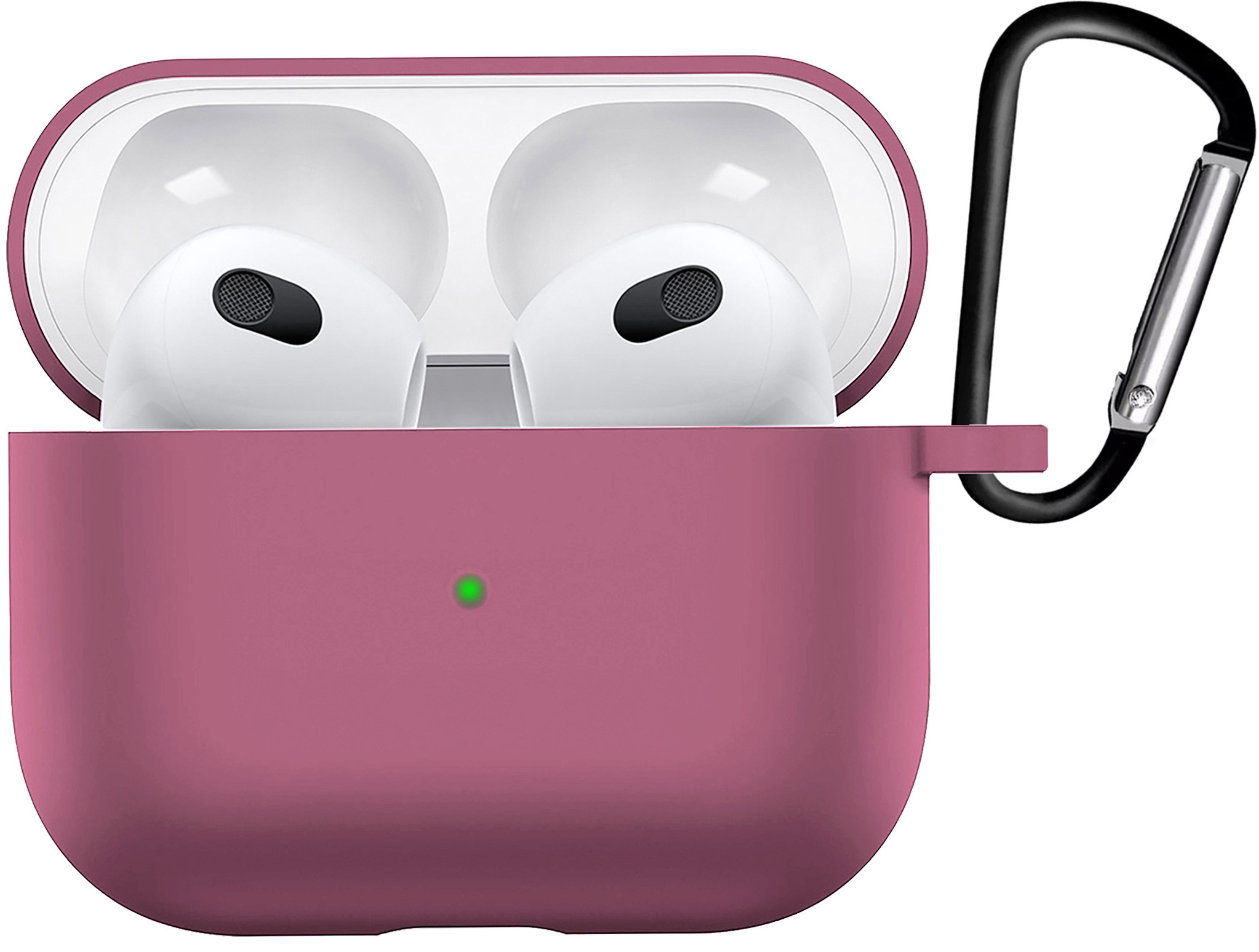 BASEY. Case Geschikt voor AirPods 3 Hoesje Siliconen Hoes Cover - Hoes Geschikt voor Apple AirPods 3 Case Siliconen - Oud roze