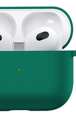BASEY. Case Geschikt voor AirPods 3 Hoesje Siliconen Hoes Cover - Hoes Geschikt voor Apple AirPods 3 Case Siliconen - Turquoise Groen