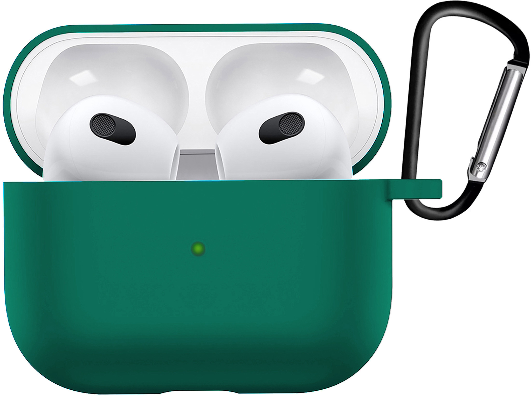 BASEY. Case Geschikt voor AirPods 3 Hoesje Siliconen Hoes Cover - Hoes Geschikt voor Apple AirPods 3 Case Siliconen - Turquoise Groen