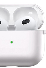 BASEY. Case Geschikt voor AirPods 3 Hoesje Siliconen Hoes Cover - Hoes Geschikt voor Apple AirPods 3 Case Siliconen - Wit