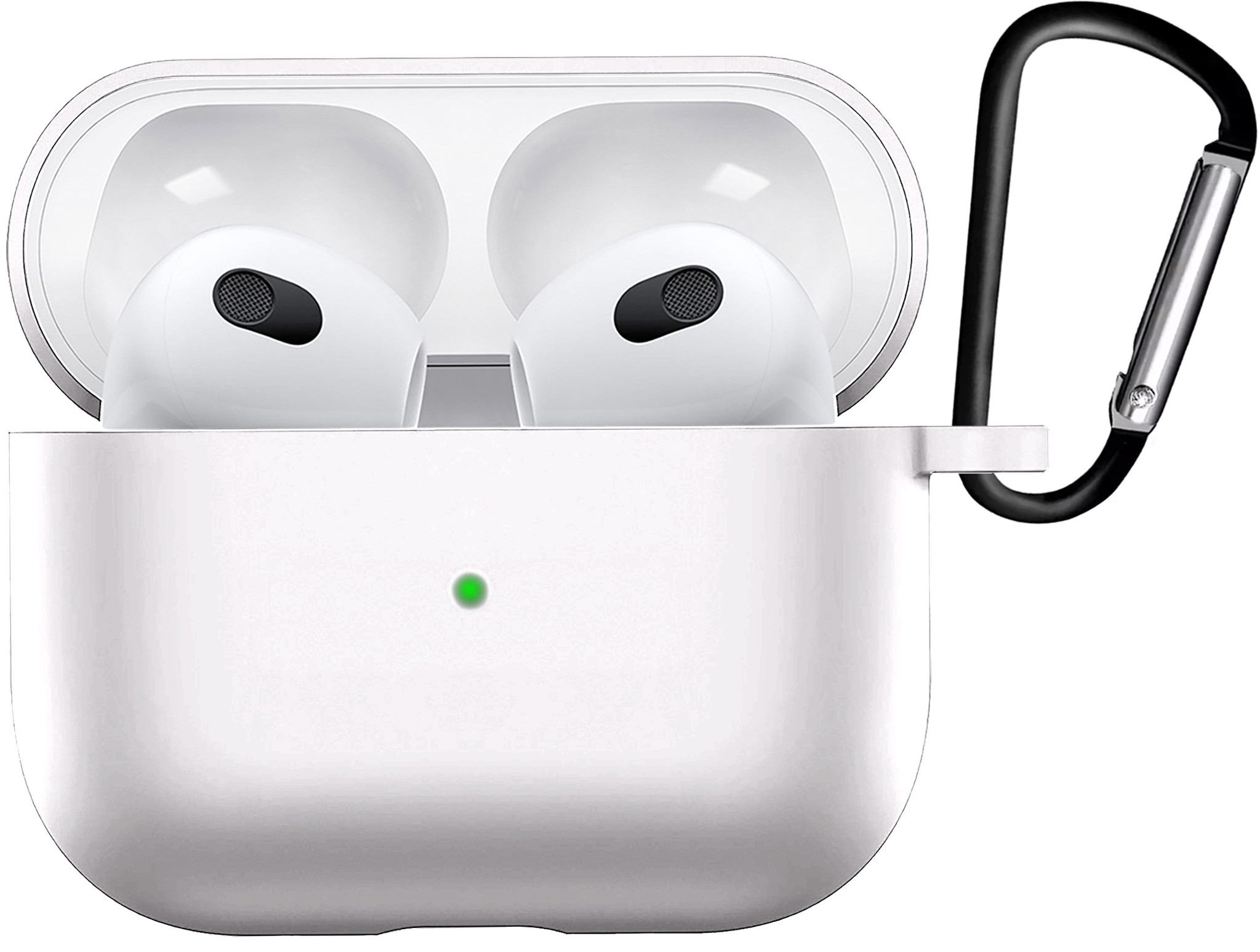 BASEY. Case Geschikt voor AirPods 3 Hoesje Siliconen Hoes Cover - Hoes Geschikt voor Apple AirPods 3 Case Siliconen - Wit