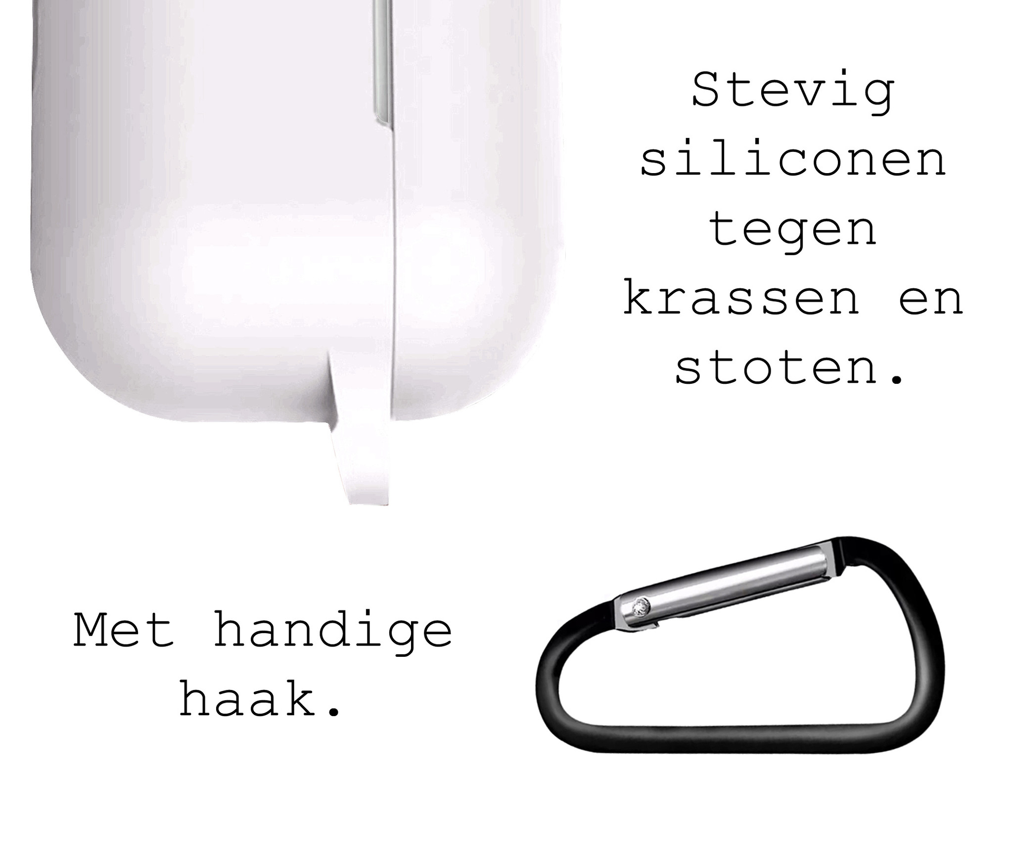 BASEY. Case Geschikt voor AirPods 3 Hoesje Siliconen Hoes Cover - Hoes Geschikt voor Apple AirPods 3 Case Siliconen - Wit