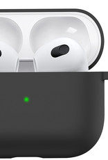 BASEY. Case Geschikt voor AirPods 3 Hoesje Siliconen Hoes Cover - Hoes Geschikt voor Apple AirPods 3 Case Siliconen - Zwart