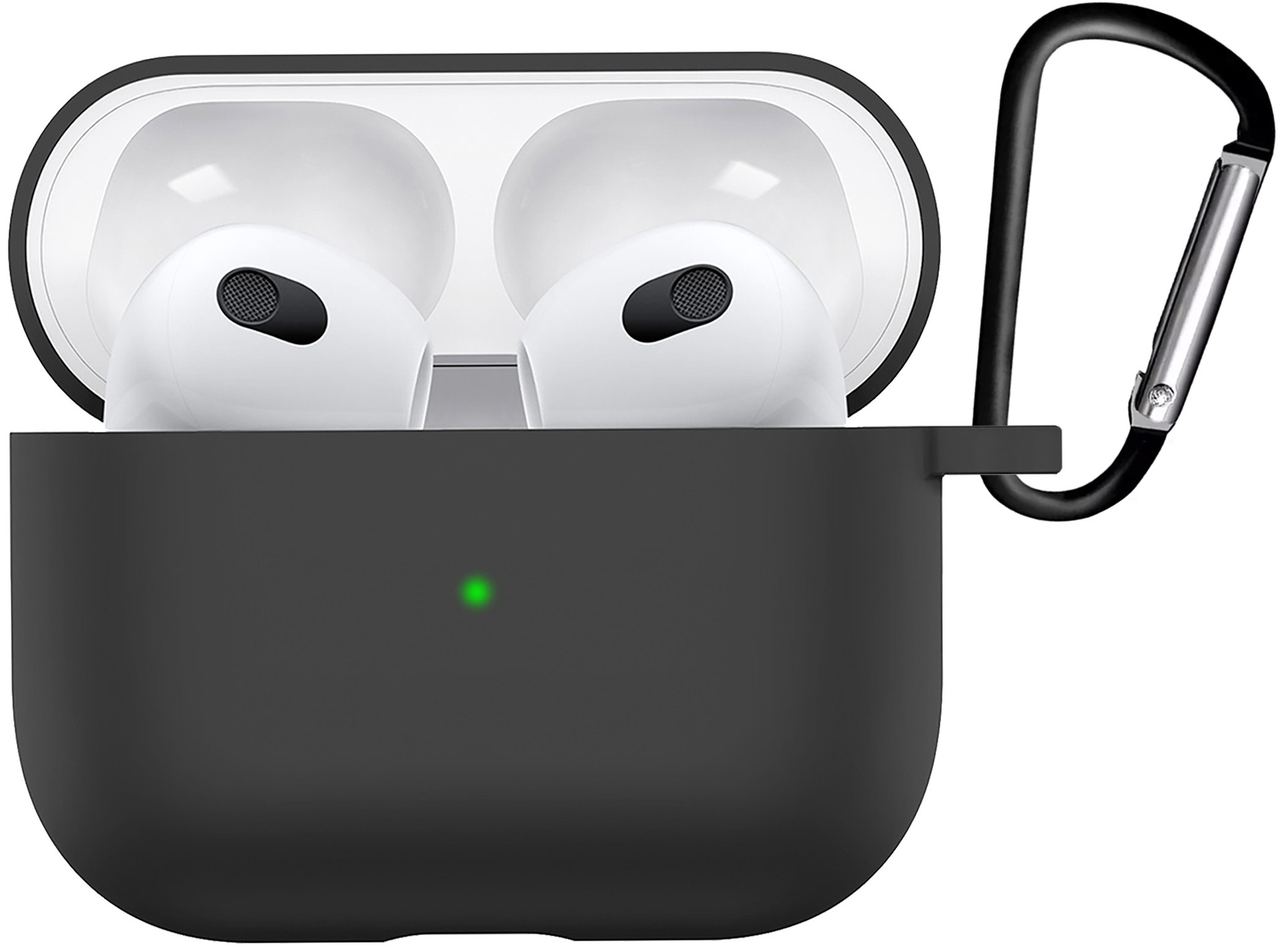 BASEY. Case Geschikt voor AirPods 3 Hoesje Siliconen Hoes Cover - Hoes Geschikt voor Apple AirPods 3 Case Siliconen - Zwart