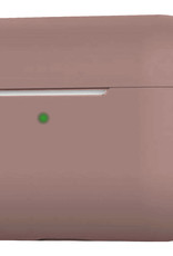 NoXx Hoes Geschikt voor AirPods 3 Hoesje Cover Silicone Case Hoes - Beige