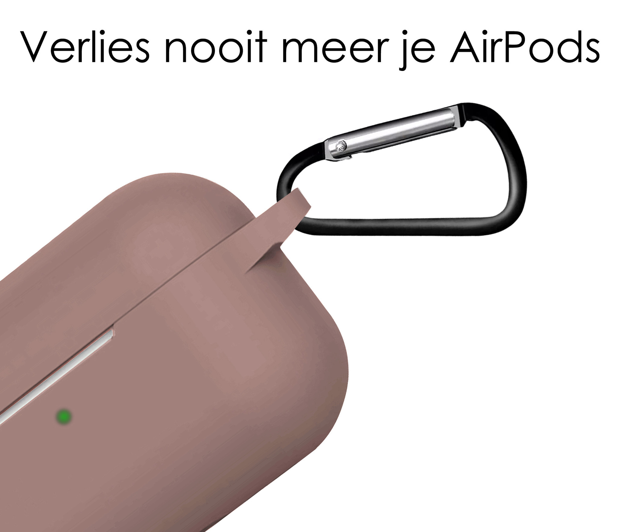 NoXx Hoes Geschikt voor AirPods 3 Hoesje Cover Silicone Case Hoes - Beige