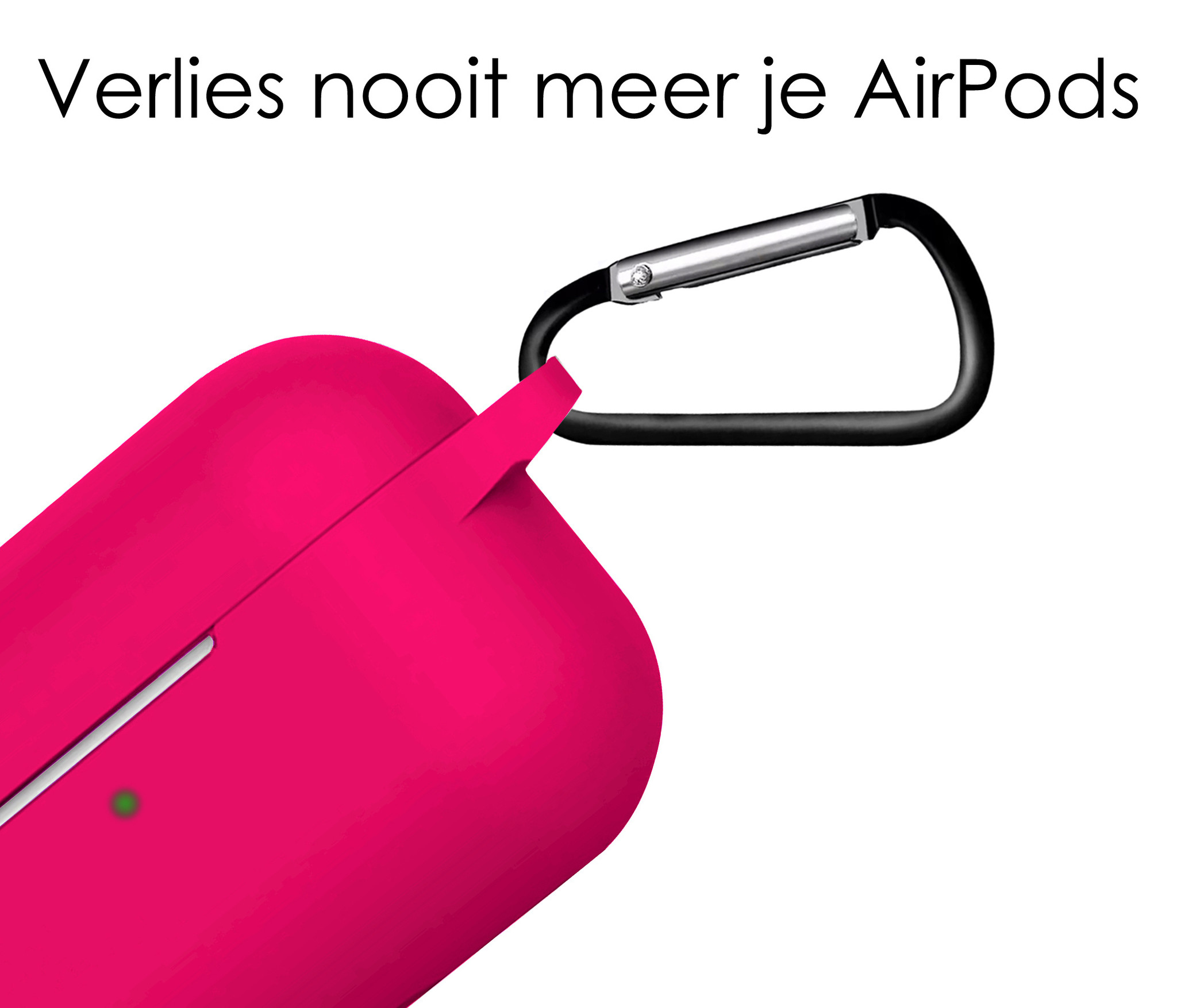 NoXx Hoes Geschikt voor AirPods 3 Hoesje Cover Silicone Case Hoes - Donkerroze