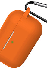 NoXx Hoes Geschikt voor AirPods 3 Hoesje Cover Silicone Case Hoes - Oranje