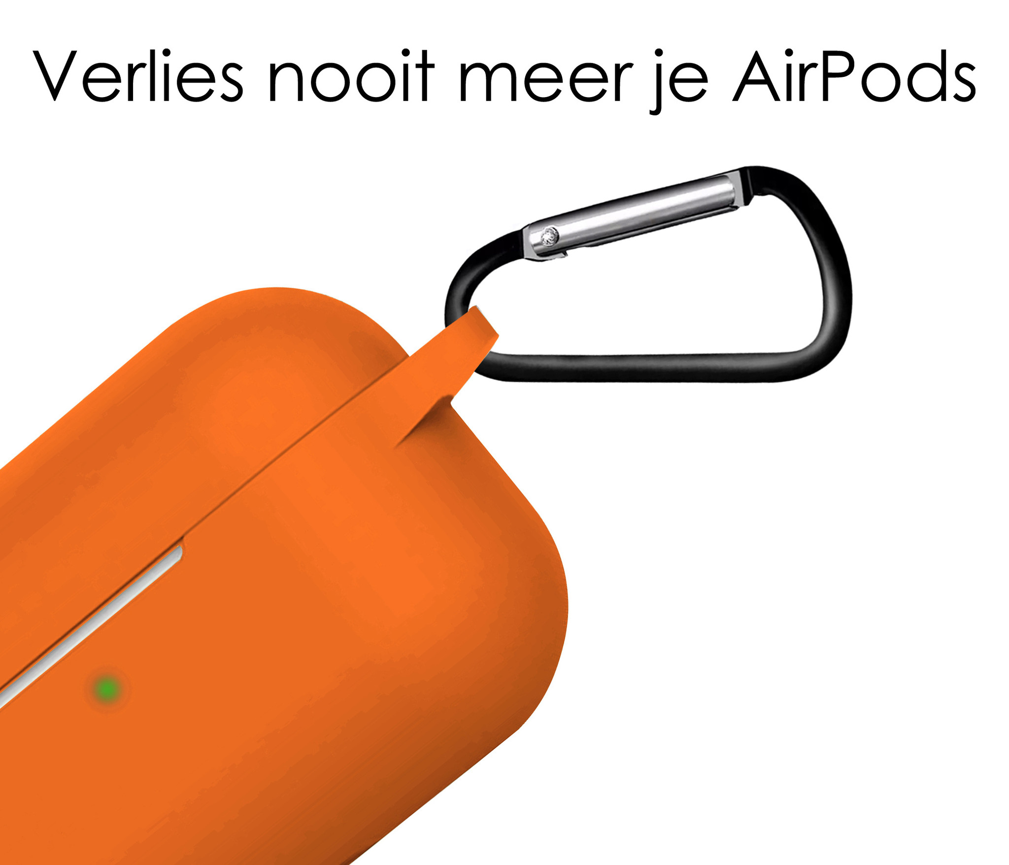NoXx Hoes Geschikt voor AirPods 3 Hoesje Cover Silicone Case Hoes - Oranje