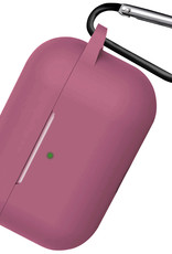 NoXx Hoes Geschikt voor AirPods 3 Hoesje Cover Silicone Case Hoes - Oud roze