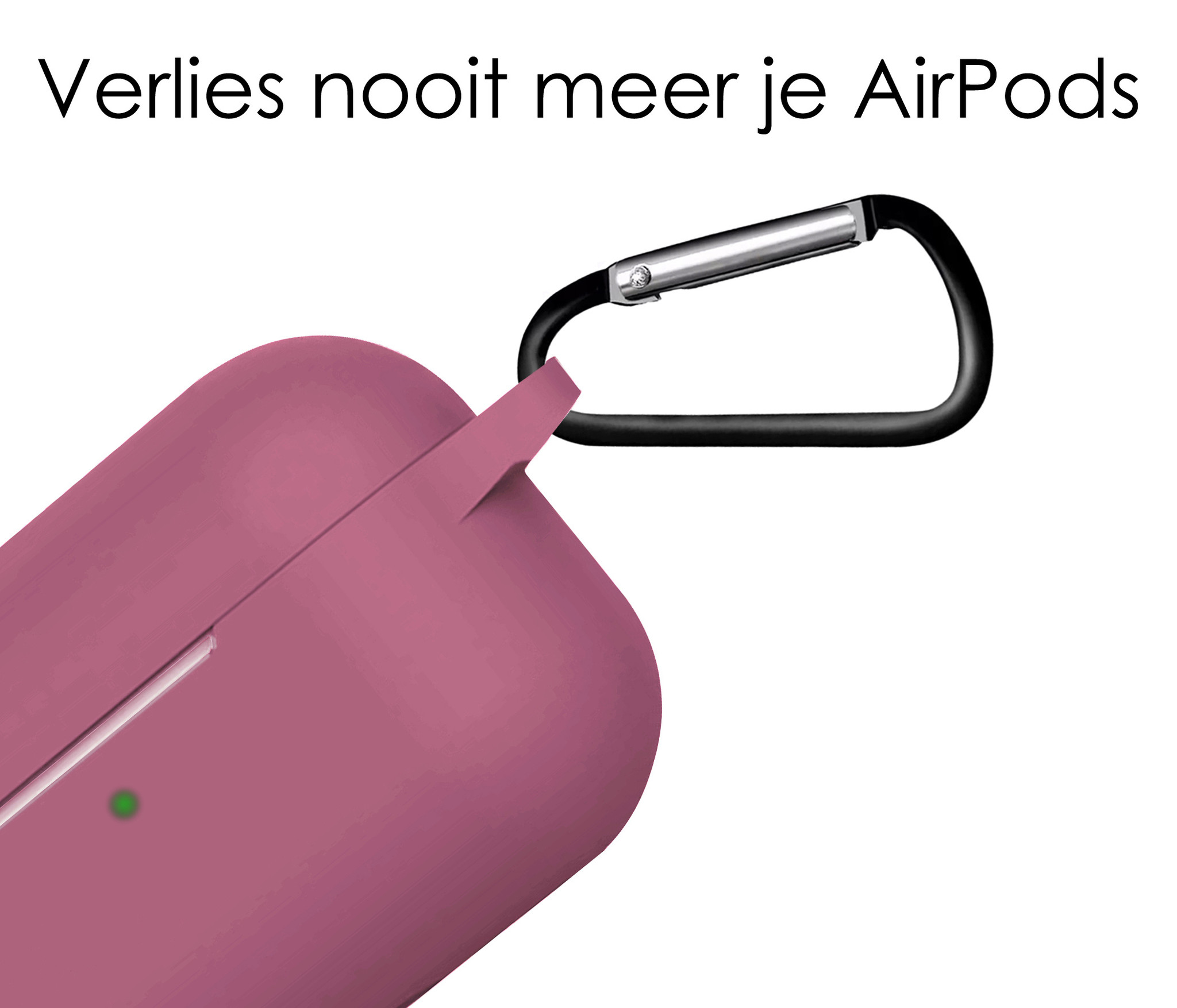 NoXx Hoes Geschikt voor AirPods 3 Hoesje Cover Silicone Case Hoes - Oud roze