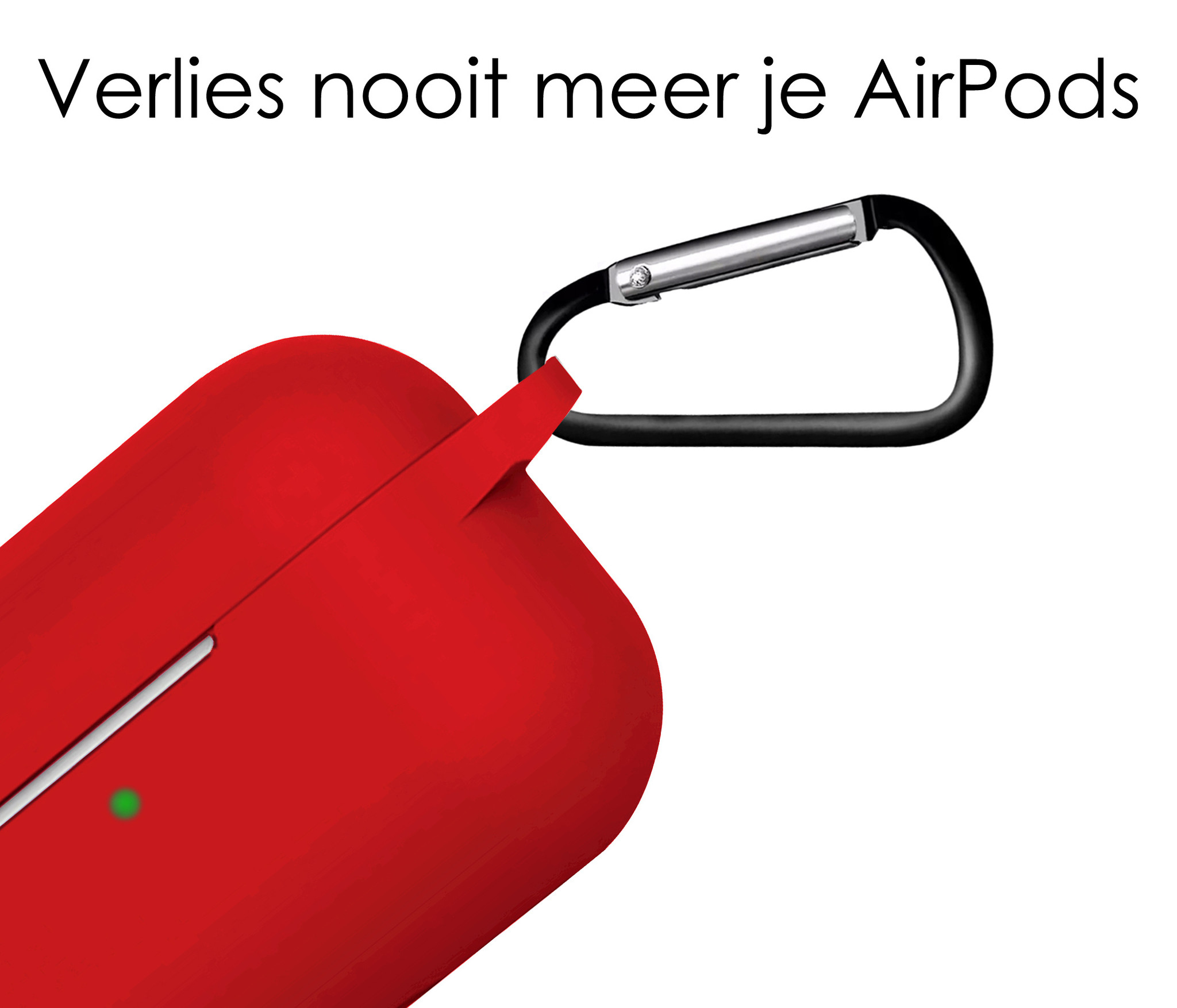 NoXx Hoes Geschikt voor AirPods 3 Hoesje Cover Silicone Case Hoes - Rood