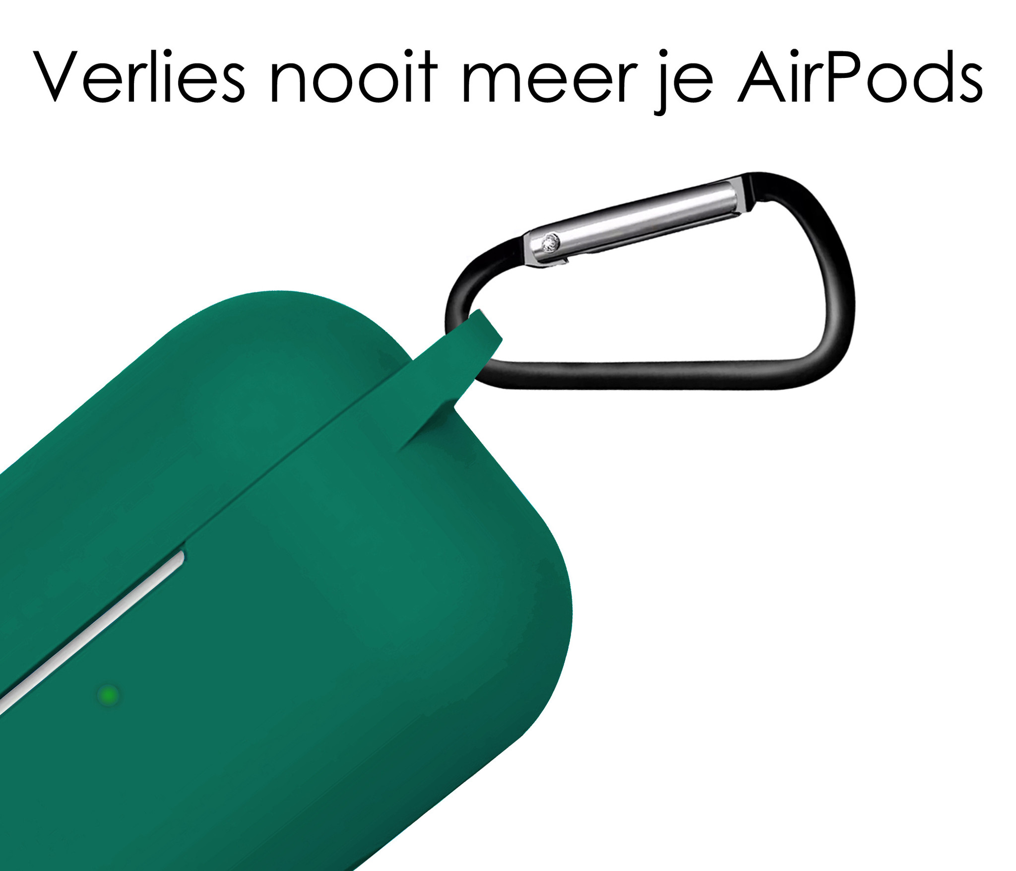 NoXx Hoes Geschikt voor AirPods 3 Hoesje Cover Silicone Case Hoes - Turquoise Groen