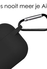 NoXx Hoes Geschikt voor AirPods 3 Hoesje Cover Silicone Case Hoes - Zwart