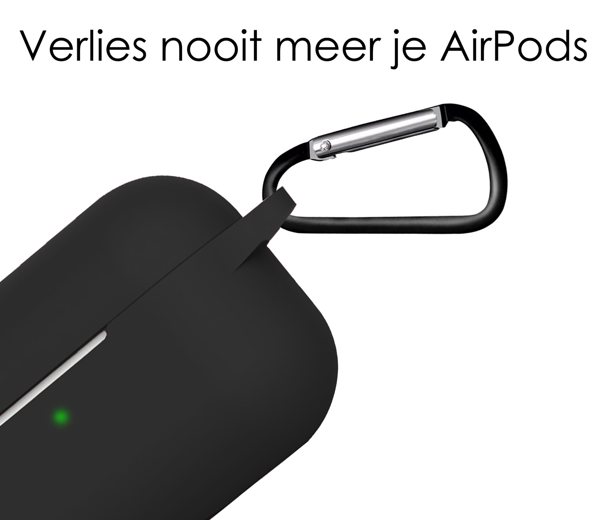 NoXx Hoes Geschikt voor AirPods 3 Hoesje Cover Silicone Case Hoes - Zwart