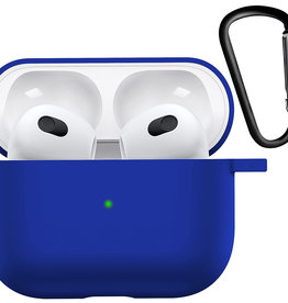Nomfy Nomfy Siliconen Hoesje Voor Apple AirPods 3 - Donkerblauw