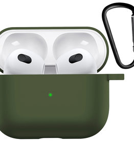 Nomfy Nomfy Siliconen Hoesje Voor Apple AirPods 3 - Donkergroen