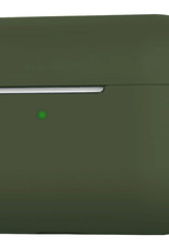 Nomfy Hoesje Geschikt voor AirPods 3 Hoesje Siliconen Case Hoes - Hoesje Geschikt voor Apple AirPods 3 Case - Donkergroen