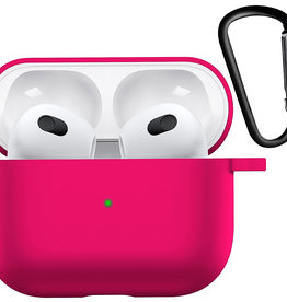 Nomfy Nomfy Siliconen Hoesje Voor Apple AirPods 3 - Donkerroze