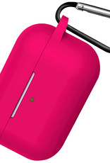 Nomfy Hoesje Geschikt voor AirPods 3 Hoesje Siliconen Case Hoes - Hoesje Geschikt voor Apple AirPods 3 Case - Donkerroze