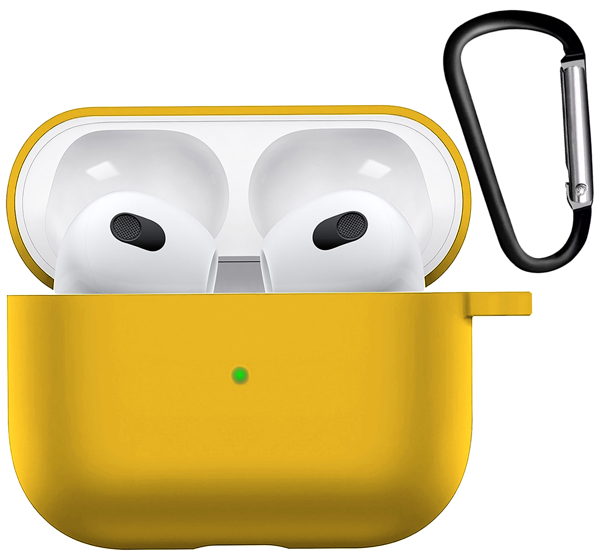 Nomfy Hoesje Geschikt voor AirPods 3 Hoesje Siliconen Case Hoes - Hoesje Geschikt voor Apple AirPods 3 Case - Geel