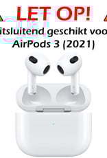 Nomfy Hoesje Geschikt voor AirPods 3 Hoesje Siliconen Case Hoes - Hoesje Geschikt voor Apple AirPods 3 Case - Lila
