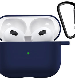 Nomfy Nomfy Siliconen Hoesje Voor Apple AirPods 3 - Marineblauw