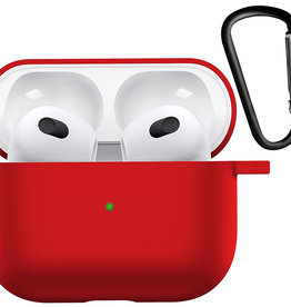 Nomfy Nomfy Siliconen Hoesje Voor Apple AirPods 3 - Rood