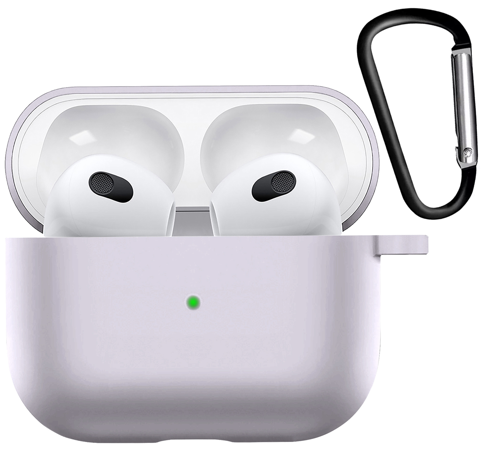 Nomfy Hoesje Geschikt voor AirPods 3 Hoesje Siliconen Case Hoes - Hoesje Geschikt voor Apple AirPods 3 Case - Transparant