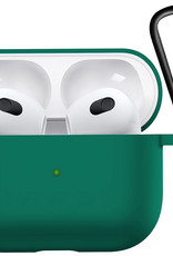 Nomfy Hoesje Geschikt voor AirPods 3 Hoesje Siliconen Case Hoes - Hoesje Geschikt voor Apple AirPods 3 Case - Turquoise Groen