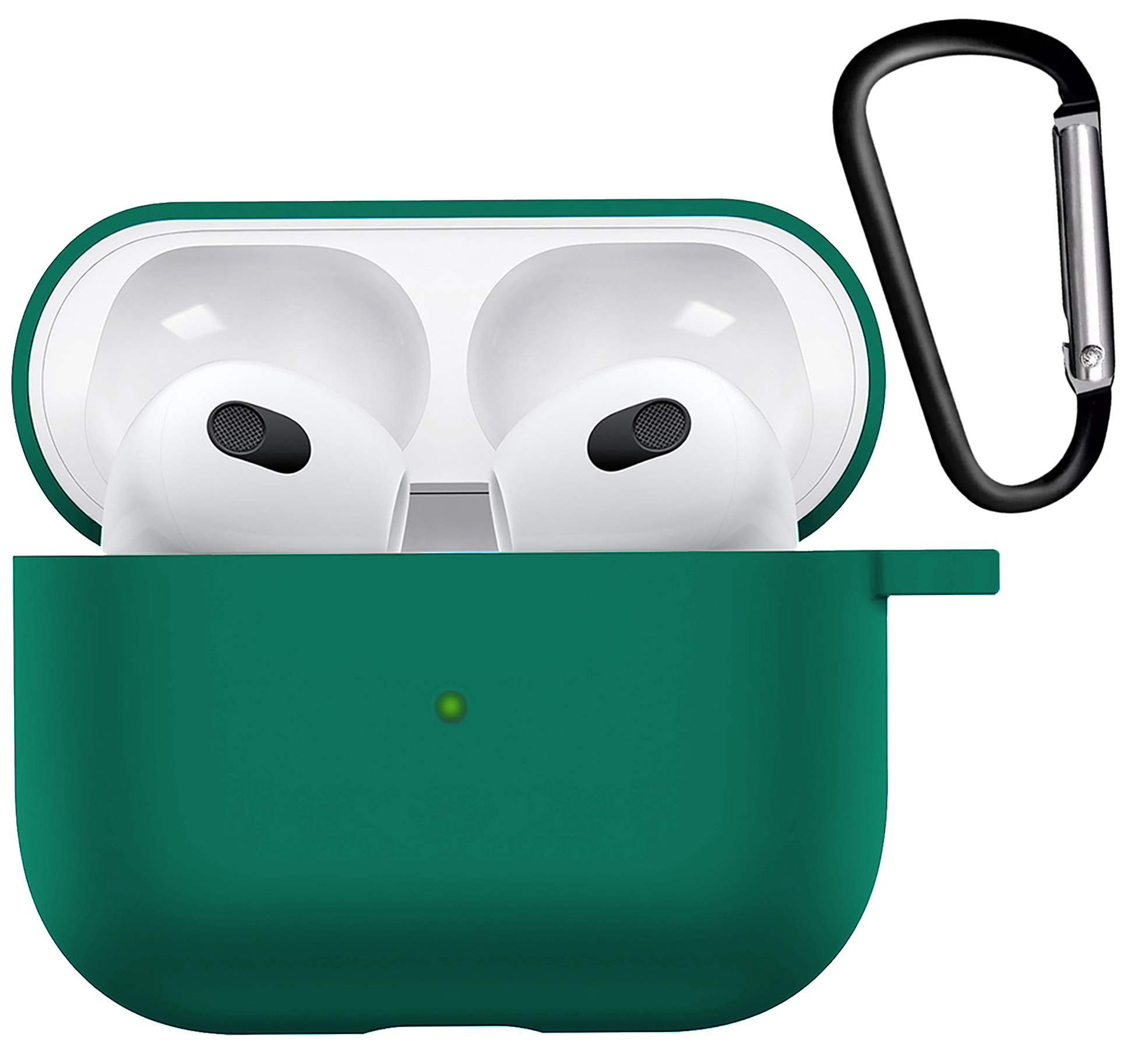 Nomfy Hoesje Geschikt voor AirPods 3 Hoesje Siliconen Case Hoes - Hoesje Geschikt voor Apple AirPods 3 Case - Turquoise Groen