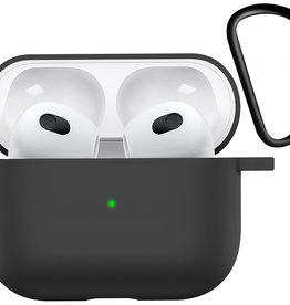 Nomfy Nomfy Siliconen Hoesje Voor Apple AirPods 3 - Zwart