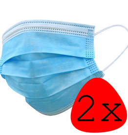 BASEY. BASEY. Wegwerp Mondkapje Blauw Niet-medisch - 2 PACK
