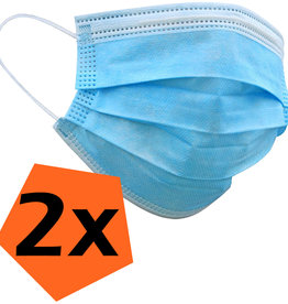 Nomfy Nomfy Wegwerp Mondkapje Blauw Niet-medisch - 2 PACK