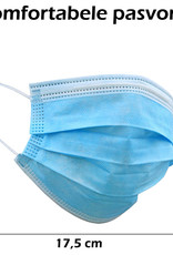 Nomfy Mondkapje Blauw Wegwerp - Mondmasker Wegwerp Niet Medisch Mondkapje Blauw - Blauw Mondkapje Wegwerp Universeel - 10 Stuks