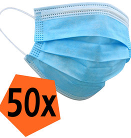 Nomfy Nomfy Wegwerp Mondkapje Blauw Niet-medisch - 50 PACK