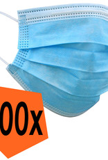 Nomfy Mondkapje Blauw Wegwerp - Mondmasker Wegwerp Niet Medisch Mondkapje Blauw - Blauw Mondkapje Wegwerp Universeel - 100 Stuks