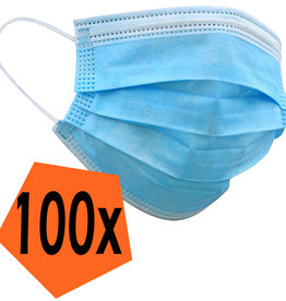 Nomfy Nomfy Wegwerp Mondkapje Blauw Niet-medisch - 100 PACK